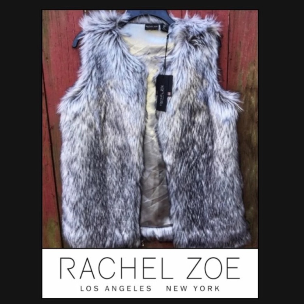 Rachel Zoe faux fur vest!